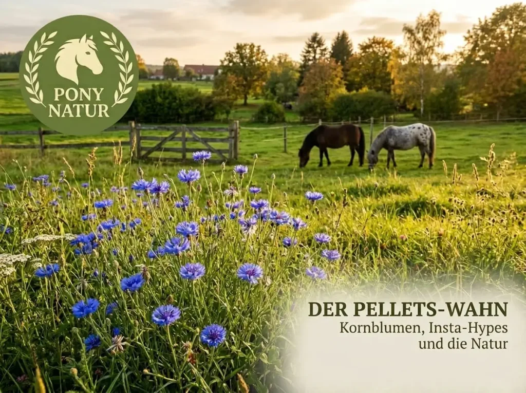 Kornblumen-Pellets für Pferde: Warum aus einer Wiesenpflanze plötzlich ein Instagram-Trend wird.
