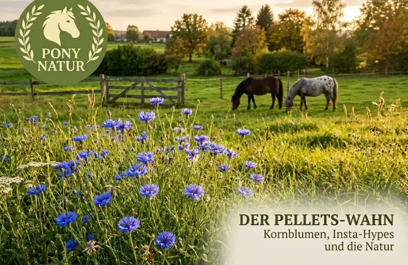 Kornblumen-Pellets für Pferde: Warum aus einer Wiesenpflanze plötzlich ein Instagram-Trend wird.
